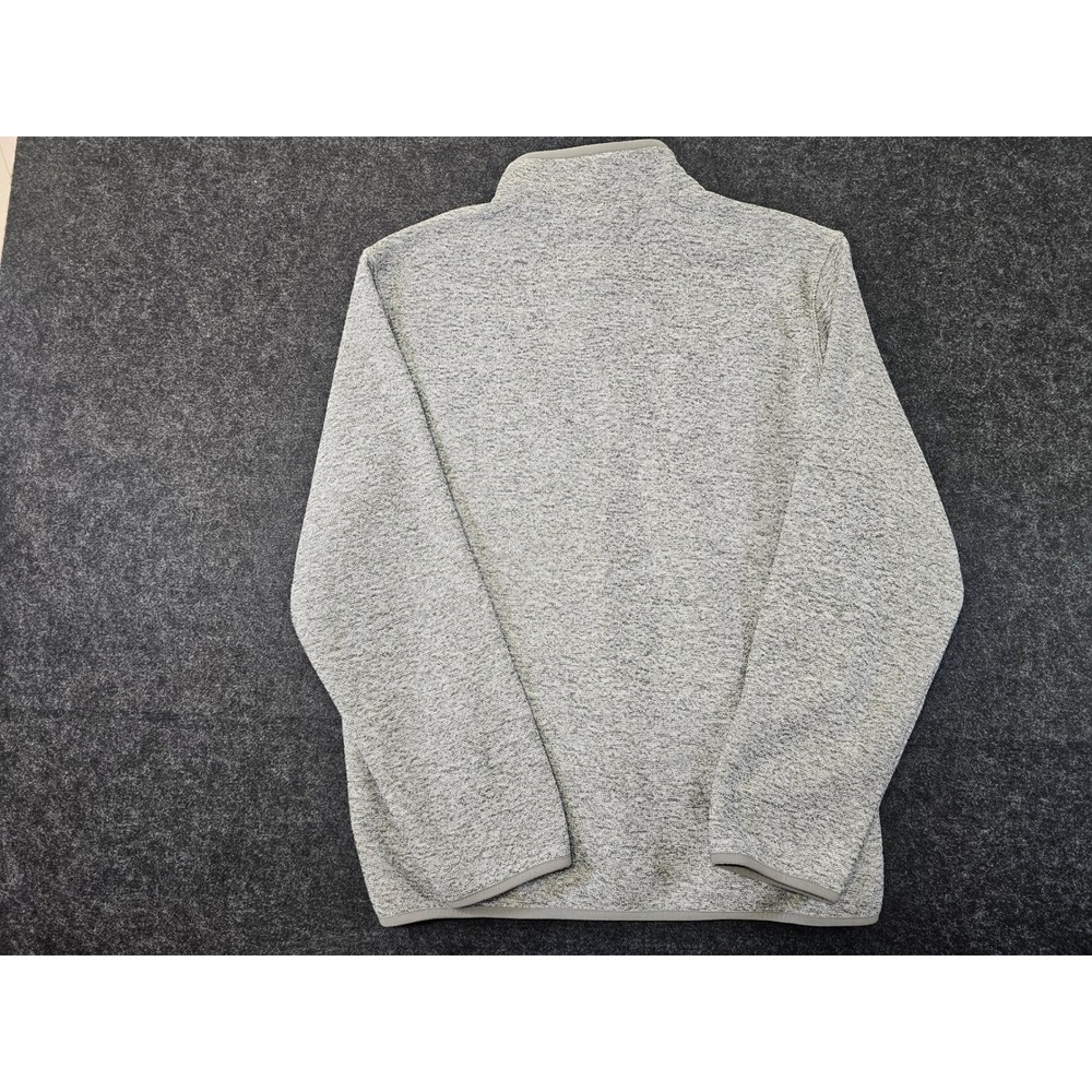 Eddie Bauer Fleece Pullover Men M Gray Snap Neck Sweater Outdoor Casual Warm - Picture 5 of 6